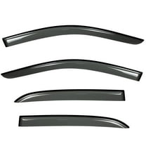EGOESWELL 94943 Acrylic Side Window Deflectors for Cars - Vent Visor Sun Shade & Rain Guard, Tape-On Self-Adhesive Wind Guards, Exterior Mount Rain Protectors, Wind Noise Reduction, 4Pcs