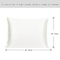 thumbnail image 6 of PiccoCasa 1 Pc 22 Momme Pure Silk Pillowcase, Envelope Course, King White, 6 of 8