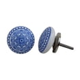 thumbnail image 3 of Ajuny Set of 10 Blue White Color Ceramic Knobs Cabinet Handles Pulls Drawer, 3 of 8