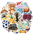 thumbnail image 1 of YEZDIX 35pcs Multicolor Teddy Bear Robot Balloon Stickers for Laptops Notebooks, 1 of 5