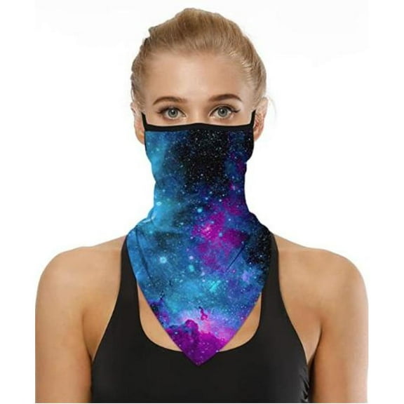 RONSHIN Ear Hanging Mask Printed Pullover Outdoor Sports Headcover Casual Sunproof Mask Scarf