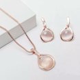 thumbnail image 3 of HOOUN Crystal Bridesmaid Jewellery Bridal Wedding Party Necklace Earrings Drop Set, 3 of 5