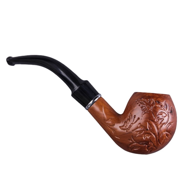 Creatividad Pipa de madera para tabaco, Pipa para fumar con soporte para pipa, Pipa creativa de madera para tabaco Bono Una bolsa para pipa Juego de pipas de resina tallada con soporte para pipas, ShuxiuWang 1327537033165