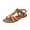 Brown, variant on Women's Bohemian Platform Sandals Spring Ethnic Weave T-Strap Wooden Beads Open Toe Low Wedge Casual Beach Shoes Comfortable Walking Flats