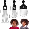 thumbnail image 2 of Peine afro de metal de 3 piezas, peine afro de diferentes longitudes, peine de peluquería, cepillo para cabello afro para hombres y mujeres, para desenredar, 2 of 5