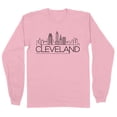 thumbnail image 1 of Skyline Cleveland Ohio Long Sleeve Shirt Unisex 3X-Large Pink, 1 of 5