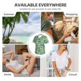 thumbnail image 2 of Yiaed Animals with Leaf Print Women's T Shirt V-Neck Short Sleeve Shirt Casual Breathable Tee Summer Tops-Small, 2 of 5