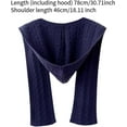 thumbnail image 3 of 2-in-1 Unisex Hooded Scarf, Knitted Hooded Long Scarf for Women & Men, Winter Warm Scarf with Hood for Outdoor Activities, 3 of 7