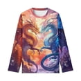 thumbnail image 4 of Tfken Boys Soft Comfy Tops Daily Wear Travel Fashion Tshirts Long Sleeve Casual Print Graphic T-Shirts Summer Tees Children Trendy Clothes Size 3-4 Years, 4 of 5