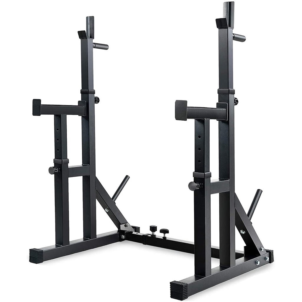 Sports Gifts Adjustable Squat Rack Stand Barbell Rack Dip Bar Station
