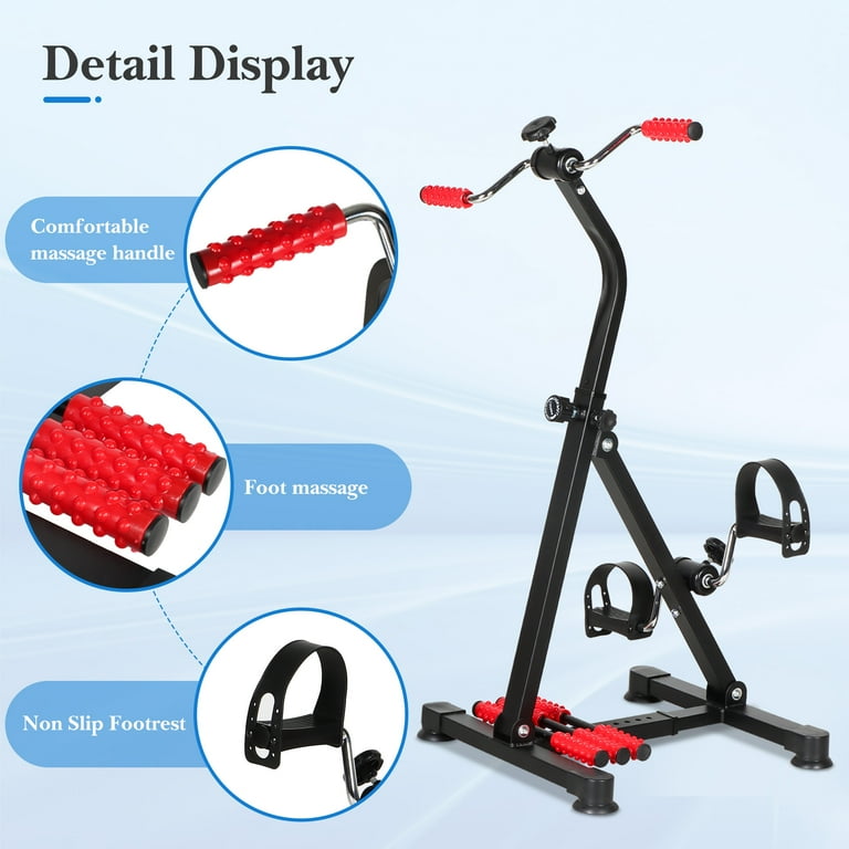 Adjustable Pedal Exerciser Bike for Seniors,Hand Arm Leg and Knee