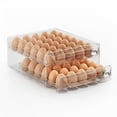 thumbnail image 1 of Soporte para huevos para nevera MSHOMELY 60, 2 capas, transparente, sin BPA, 1 of 6