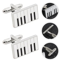 BESTOYARD 1 Pair Cufflinks Music Jewelry Man Piano Elegant Alloy Men