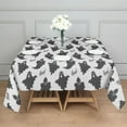 thumbnail image 3 of Halloween Black Ghosts with Boo Square Tablecloth,Waterproof Square Table Cover,Wipeable Spillproof Washable Table Cover for Home Kitchen Party Decor 52"x52"(132x132cm), 3 of 6