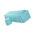 thumbnail image 1 of pitrice Soft Beauty Massage Bed Sheet With Pillowcase and Stool Cover Blue, 1 of 9
