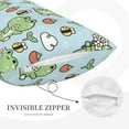thumbnail image 5 of Bixox Cute Floral Frog Printed Pillow Protector,Super Soft Ideal for Home,Guests,Rentals - 14"x20", 5 of 8