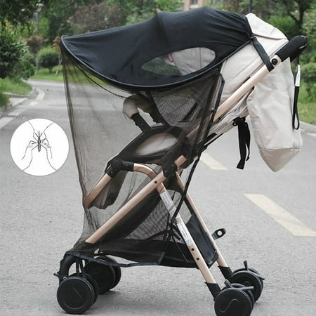 Universal Baby Stroller Pram Breathable Sunshade Canopy Sunscreen Weatherproof with Mosquito