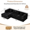 thumbnail image 4 of Wiilayok 120" Boneless Oversized Cloud Couch, Left Facing L-Shaped Chenille Sectional Sofa with Chaise Lounge, Deep Seat Upholstered Living Room Sofa with 4 Pillows, No Assembly, Black, 4 of 9