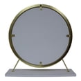 thumbnail image 3 of ACME Adao Vanity Mirror and Stool in White and Brass, 3 of 6