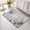 Gray, variant on Teal Blooms Non Slip Bathroom Mat, Artistic Teal Beige Floral Butterfly Leaf Botanical Blue Absorbent Bath Mat Rubber Backed Quick Dry Doormat Fit Under Door for Bathtub Shower Sink Kitchen 16"x24"