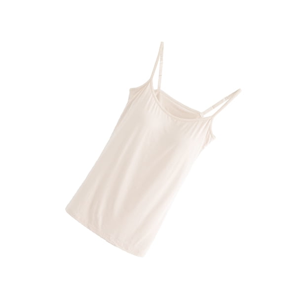 Minnieouse Tops de mujer, vestido deportivo para niñas, chaleco deportivo acolchado, camisola de Yoga de Color sólido de verano sin anillo de acero, Prendas para la parte del cuerpo Color carne L Minnieouse AP011310-23B