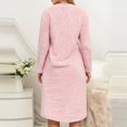 thumbnail image 4 of Fall Winter Heart Print Flannel Long Sleeve Nightgown Warm Thickened Sleepwear Cozy Loungewear For Women, 4 of 5