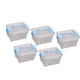 thumbnail image 5 of Organizador de caja de almacenamiento de 5 piezas, transparente, creativo, estuche de almacenamiento, accesorios Azul, 5 of 9