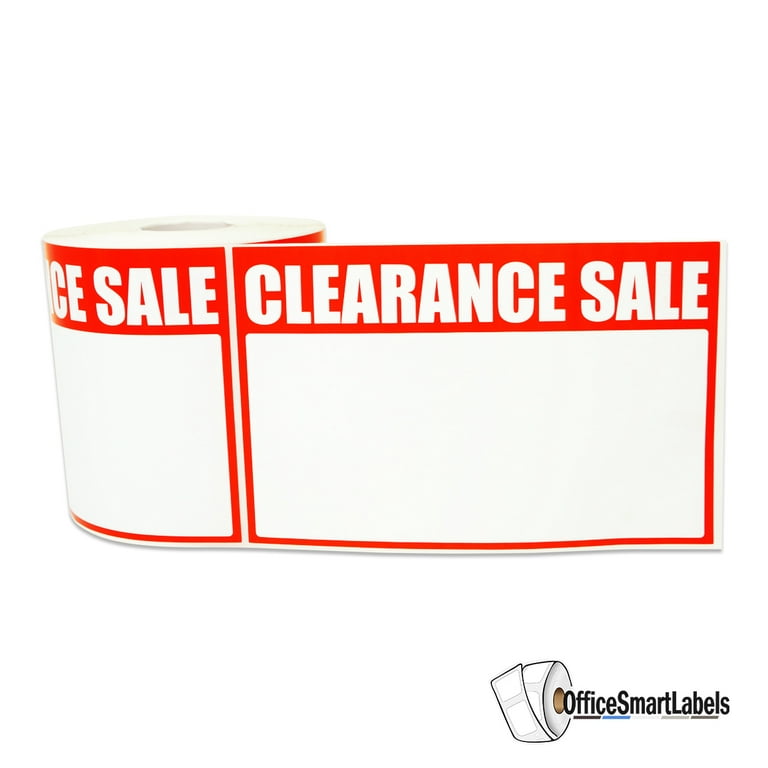 Red Promotional Point Of Sale Retail Price Stickers Sticky Swing Tag Labels  POS