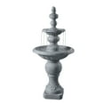 thumbnail image 3 of Teamson Home 2-Tier Pedestal Outdoor Water Fountain, Shallow Basin with Adjustable Flow & Electric Pump, Gray, 3 of 9