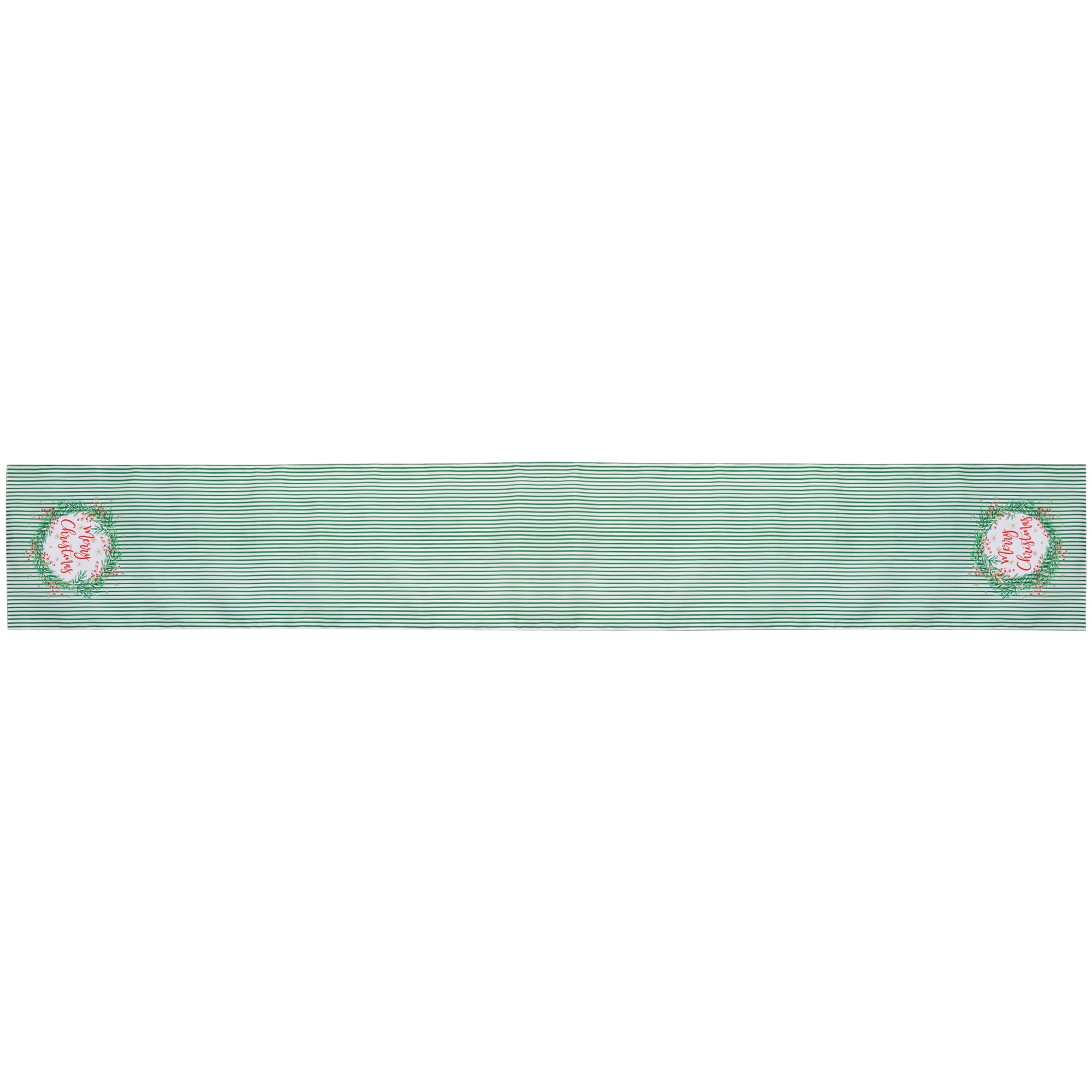 Striped Merry Christmas Rectangular Table Runner - 90"