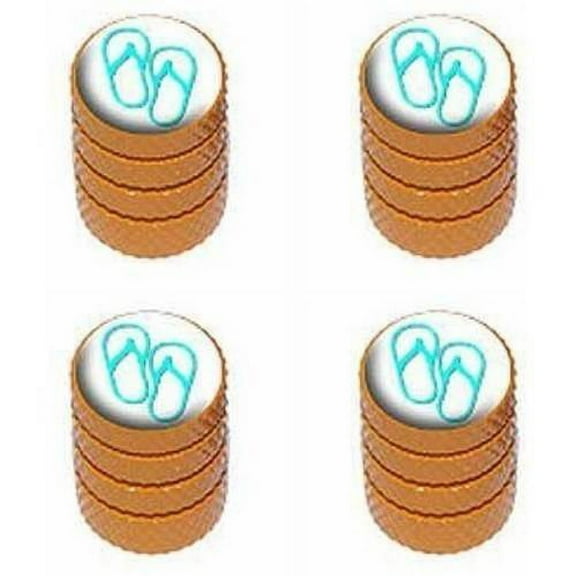Flip Flops Tire Rim Wheel Aluminum Valve Stem Caps, Multiple Colors