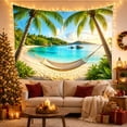 thumbnail image 3 of Tropical Beach and Hammock Tapestry, 3 of 7
