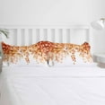 thumbnail image 5 of Farmhouse King Size Comforter Set, Watercolor Orange Eucalyptus Leaf Rusticl Soft Bedding for All Seasons, 4 Pcs Bed Set with 1Comforter (90"x106") ,1 Sheet(94"x116"), 2 Pillowcases (19"x35"), 5 of 7