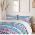 thumbnail image 6 of Ambesonne Tribal Duvet Cover Sets, Watercolor Aztec Stripes, 2-King, Blue Pink Cream, 6 of 7