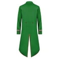 thumbnail image 2 of Haitryli Mens Steampunk Vintage Tailcoat Halloween Costumes Victorian Medieval Frock Tuxedo Jacket Green S, 2 of 3