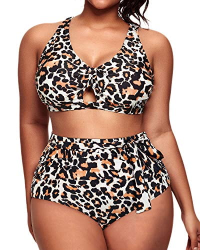 leopard bikini plus size