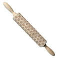 thumbnail image 1 of TIMIFIS Rolling Pin Wooden Christmas Printing Rolling Pin Carved Embossed Rolling Pin Cookie Dough Stick Kitchen Gadgets, 1 of 1