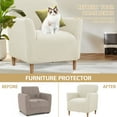 thumbnail image 5 of Zrodlmo 1-Piece Stretch Sofa Cover Armchair Slipcover Non Slip Couch Cover Furniture Protector, Beige, 5 of 10