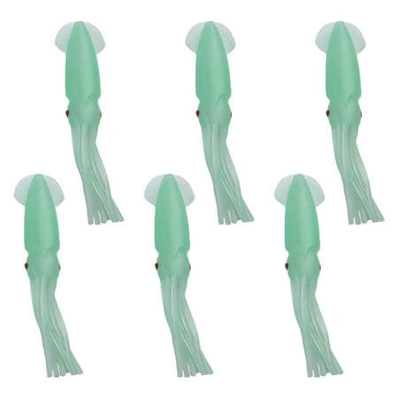 Rooha 6Pcs/Set Luminous Squid Skirts Soft Lure Rubber Octopus Bait Soft Fishing Trolling Bait Tuna Sailfish Baits For Fish Crank Hook