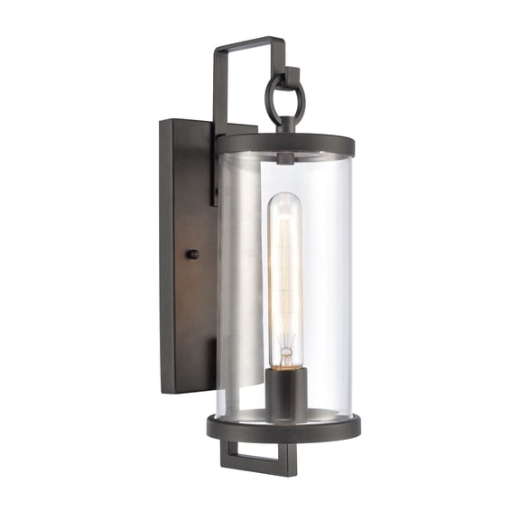 Elk Home - Hopkins - 1 Light Outdoor Wall Sconce In Farmhouse Style-15.5 Inches