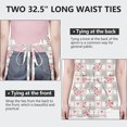 thumbnail image 6 of Pioneer Flower Floral Print Pattern Apron-Garden Aprons for Women with Pockets-Cotton Linen Waterproof Kitchen Cooking Gardening Aprons Adjustable for Kitchen,Cooking,BBQ and Salon 33x27 Inch, 6 of 7
