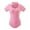 New Pink, variant on Littleforbig Women's Cotton Scoop Neck Short Sleeve Bodysuit - Collared Black XS