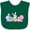 Green, variant on Inktastic Floral Easter Bunnies Boys or Girls Baby Bib