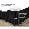 thumbnail image 3 of SGI Bedding 18 Inch Wrap Around Bedskirt | Microfiber Wrap Around Bed Skirt | Fade-Resistant, Wrinkle-free, Anti-static, Decorative, Extra Storage Space, Clutter-Free | Alberta King, Black, 3 of 8