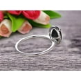 thumbnail image 3 of 2 Carat Oval Cut Black Diamond Moissanite Engagement Ring Wedding Anniversary Gift On 10k White Gold, 3 of 5
