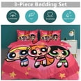 thumbnail image 5 of The Powerpuff Girls 3 Pieces Bedding Set 3D Printed Lightweight Bed Quilt Set Comforter Cover Set for Girls Kids Teens, 1 Quilt Cover 2 Pillowcases 79"x90", 5 of 8