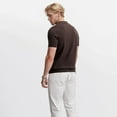 thumbnail image 5 of JIAYUE Mens Polo Shirts Short Sleeve Knitted Casual Fashionable Summer Turndown Collar Solid Color Retro Sporty Knitted Versatile Tops For Men, 5 of 7