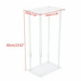 thumbnail image 4 of 10 PCS Acrylic Clear Flower Stand, 23.6inch Tall Column Floral Vase Tabletop Display Holder, Geometric Centerpiece Stands Decor Props for Wedding, Birthday Party, T-Stage, 4 of 14