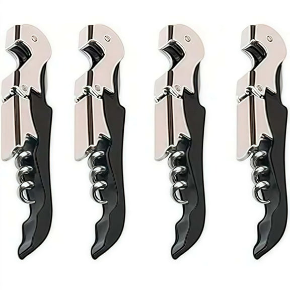Upgraded Professional Waiter Corkscrew Wine Openers Set 4 PCS with High Strength Hinges and Easy to Carry Design for Wine Lovers