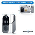 thumbnail image 2 of Cerradura Inteligente Chapa Digital Con Huella y App Móvil TLX06 Doble Bloqueo TL - Tock Lock Tock Lock Tock Lock Cerradura Inteligente con doble Huella, 2 of 9